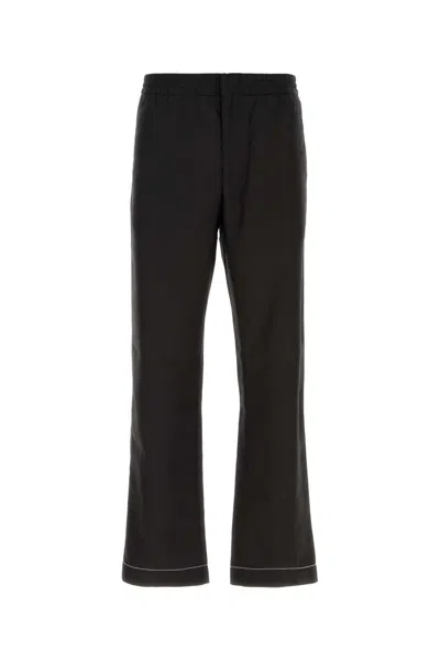 Prada Luxurious Silk Pajama Pants For Men In Brown