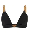 Prada Enamel Triangle-logo Triangle-cup Bra