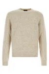 Prada Crew Neck Cashmere Sweater With Elbow Patches