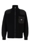 Prada Enamel-triangle Zip-up Jacket