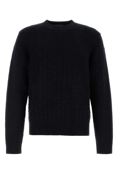 Prada Crewneck Sweater Sweaters And Cardigans Blue In Black