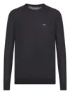 Prada Wool Crew-neck Sweater In Black