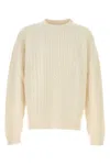 Prada Maglione In Lana Bianca Uomo In Multi