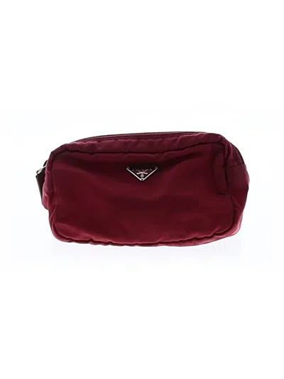 Pre-owned Prada Makeup Bag In Burgundy