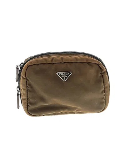 Pre-owned Prada Makeup Bag In Green