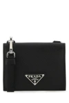 Prada Men Black Leather Cardholder In Black