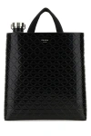 Prada Leather Shopping Bag With Detachable Water Bottle In Black