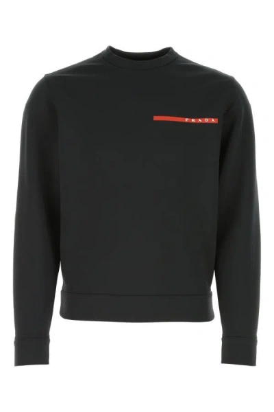 Prada Man Black Neoprene Sweatshirt