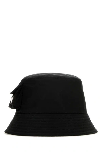 Prada Man Black Re-nylon Bucket Hat