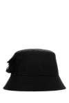 Prada Black Re-nylon Bucket Hat In Black