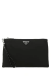 PRADA PRADA MAN BLACK RE-NYLON CLUTCH