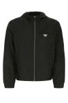 Prada Black Re-nylon Jacket In Black