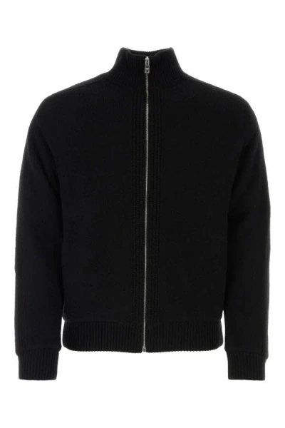 PRADA PRADA MAN BLACK WOOL BLEND CARDIGAN