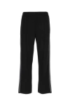 Prada Embroidered Wool Blend Trousers In Black