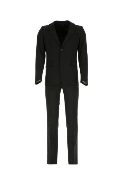 Prada Man Midnight Blue Wool Blend Suit In Black