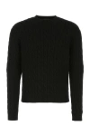 Prada Black Wool Blend Sweater In Black