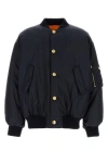 Prada Re-nylon Bomber Jacket In Blue
