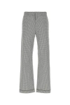 Prada Patterned Poplin Wide-leg Pants In Multicolor