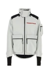 Prada Zipper Logo Casual Jacket In White