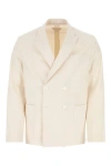 Prada Ivory Cotton Blazer In White