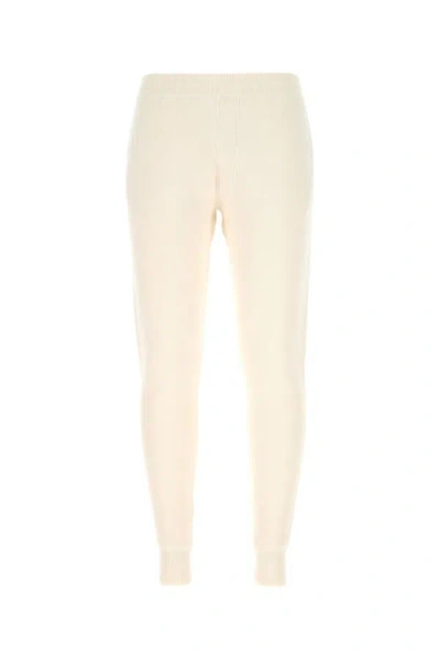 PRADA PRADA MAN IVORY STRETCH CASHMERE BLEND JOGGERS