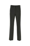 Prada Wool Pant In Dark Grey Blend In Gray