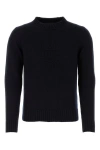 Prada Ribbed Wool Blend Sweater In Blue