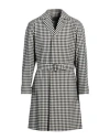 Prada Black Embroidered Cotton Overcoat In Black