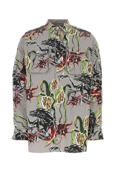 PRADA PRADA MAN PRINTED POPLIN SHIRT