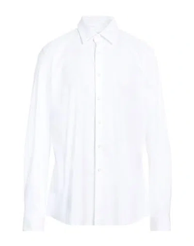 Prada Man Shirt White Size 17 ½ Cotton, Polyamide, Elastane