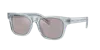 Prada Logo-engraved Square-frame Sunglasses In Blue