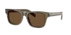 Prada 55mm Rectangular Sunglasses In Brown