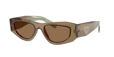 Prada Man Sunglass Pr B19sf In Brown