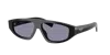 Prada 0pr C02s Angular Black Acetate Sunglasses In Black