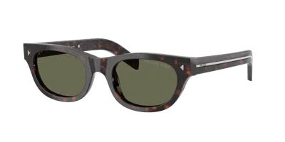 Prada Eyewear Butterfly Frame Sunglasses In Brown