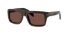 Prada Cigar Acetate Rectangular Sunglasses In Burgundy