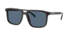 Prada Iconic Plaque Rectangular Men's Sunglasses, Pr A22s In Dark Blue