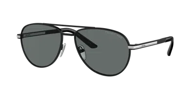 Prada Man Sunglass Pr A54s In Dark Grey Polar