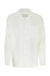 PRADA PRADA MAN WHITE LINEN SHIRT