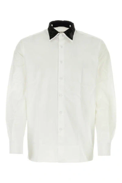 Prada Man White Poplin Shirt