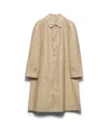 Prada Nappa Leather Coat In Neutral