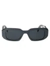 Prada Marble Black Acetate Sunglasses In Blue