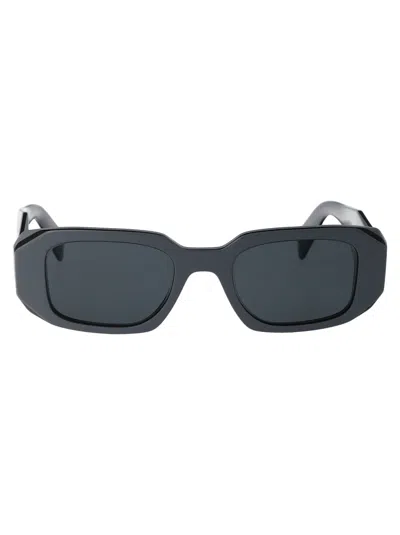 Prada Marble Black Acetate Sunglasses In Blue