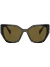 Prada Marble-print Cat-eye Sunglasses In Black