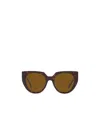 Prada Eyewear Round Frame Sunglasses In Brown