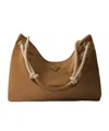 Prada Re-nylon Mariner Bucket Bag With Braided Handles In Brown