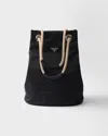 Prada Medium Mariner Re-nylon Bucket Bag In Black