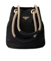 Prada Mariner Re-nylon Small Bucket Bag In Black