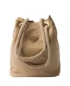 Prada Mariner Small Bucket Bag In Camel Renylon