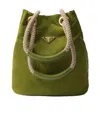 Prada Mariner Re-nylon Small Bucket Bag In Ivy Green